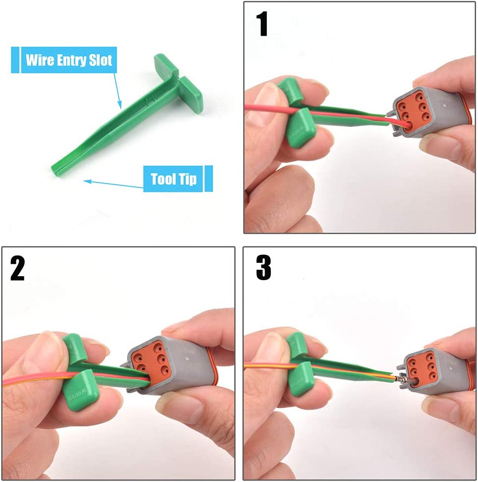 JRready ST5236-DEUTSCH Connector Removal Tool Kit: DRK-12DTP+16DT+20DTM & RT1 Metal Extraction Tools& 8 PCS Plastic Removal Tools