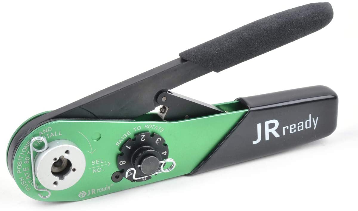JRready ST1123 Tool Kit: YJQ-W7A Crimper 16-28AWG & 86-3 86-4 86-6 86-7 Locators for M38999 SERIES 1,3,4, M83733, M24308 Connector Contacts