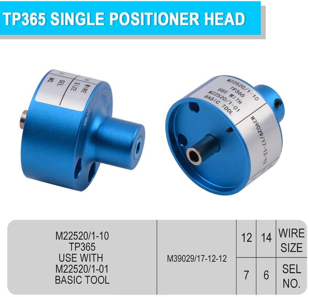 TP365( M22520 / 1-10) Single Position Head Match JRD-FT8 Hand Tools Wire Cable Crimping Tool