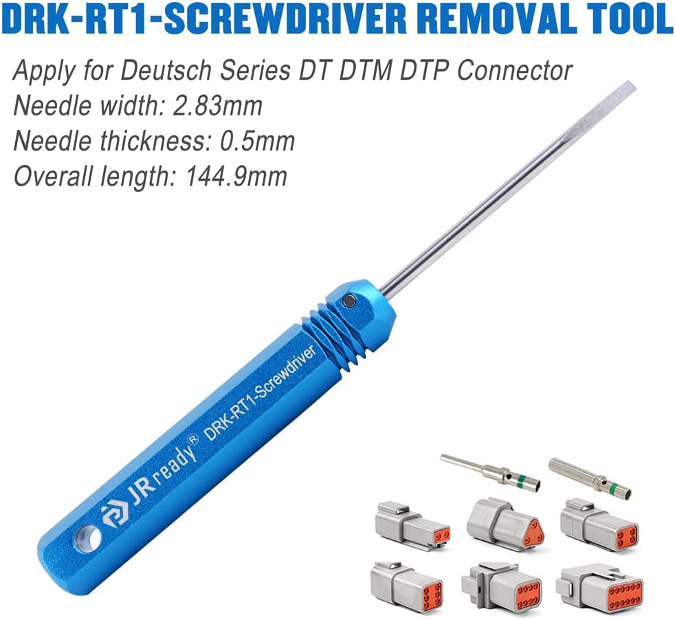 JRready ST5236-DEUTSCH Connector Removal Tool Kit: DRK-12DTP+16DT+20DTM & RT1 Metal Extraction Tools& 8 PCS Plastic Removal Tools