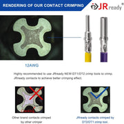 JRready ST6335 DTP Connector Kit, 2 Pin, 4 Pin Waterproof Electrical Connector with Size 12 Solid Contacts Pin Sockets, Current Rating 25 Amps