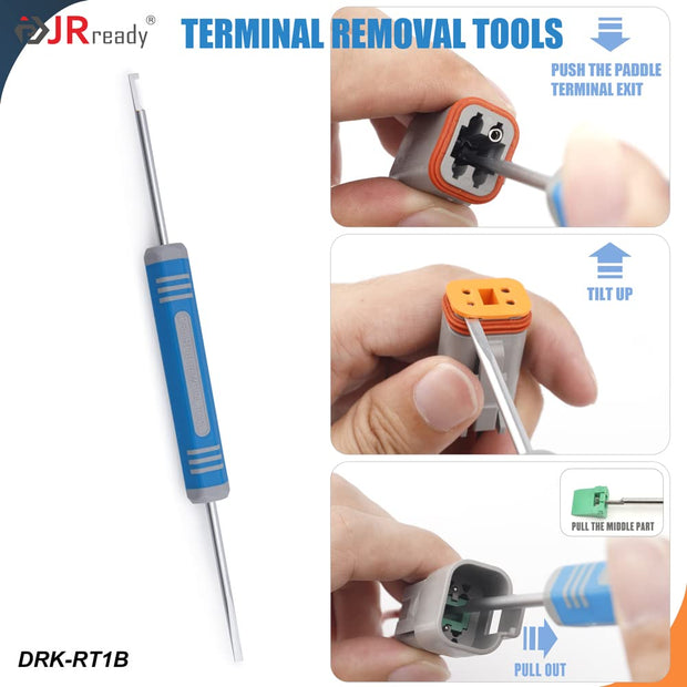 JRready ST6331 414PCS Deutsch DTM Connectors kit,2-12 Pin Gray Waterproof DTM Connector, Size 20 Stamped Pin Sockets(16-22 AWG), Seal Plugs
