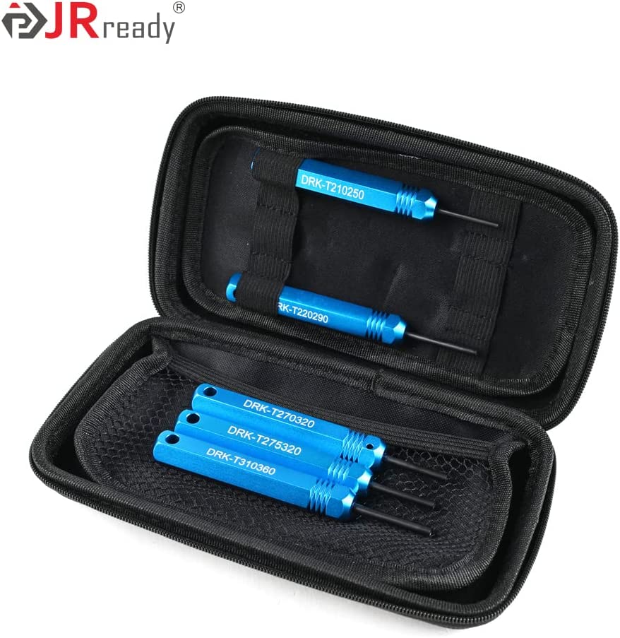 JRready ST5228 Extractor Tool Kit for molex connector kit and AMP JST Crimping Terminals, Male and Female Connector Tube Type Pin Extractor Tool kit 5PCS sizes