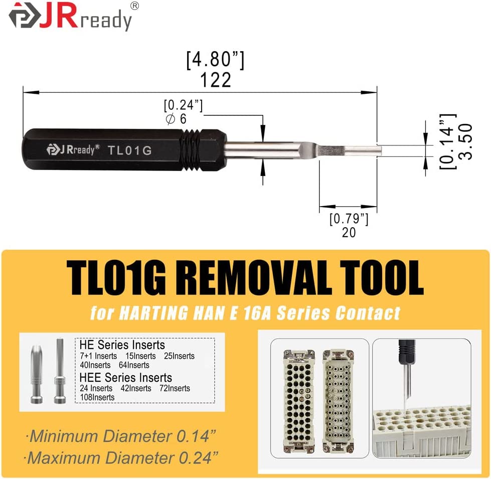 JRready ST5227 Solid Contact Extraction Tools for TE/AMP/Harting/HARTING HAN Series Connector