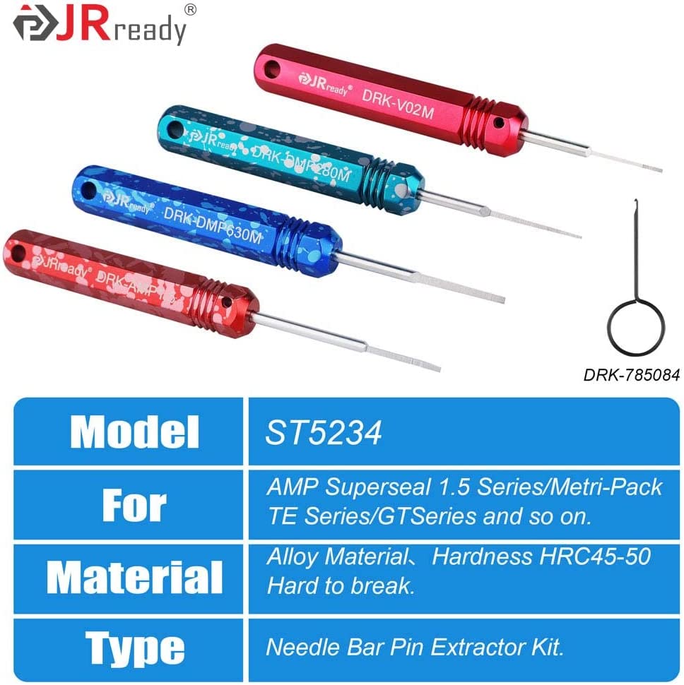 JRready ST5234 Extractor Kit For AMP Super Seal 1.5,Metri Pack 150,280,480,630,800,TE 968880,968849, send DRK-DWP01