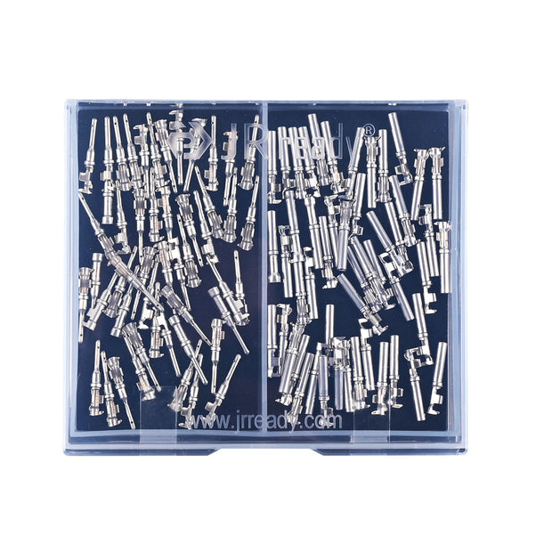 JRready ST6255 DT Connector Deutsch Open Barrel Pins Kit Size 16, Male Pins 1060-16-0122/Female Sockets 1062-16-0122 Formed & Stamped Contacts Wire Gauge 14-18 AWG, 50 Pairs(16#)