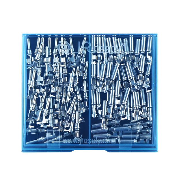 JRready ST6254 DTP Connector Open Barrel Deutsch Terminal Size 12, Male Pins 1060-12-0122/Female Sockets 1062-12-0122 Open Barrel Style Contacts Wire Gauge 12-14 AWG, 50 Pairs (12#)