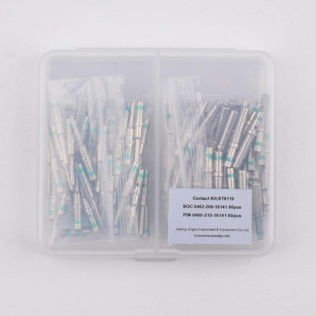 JRready ST6119 Deutsch Solid Contact Size 16 Kit:16# Male 0460-215-16141 Deutsch DT Solid Pins/Deutsch Female Pins 0462-209-16141 Contacts Wire 14（60 pair）