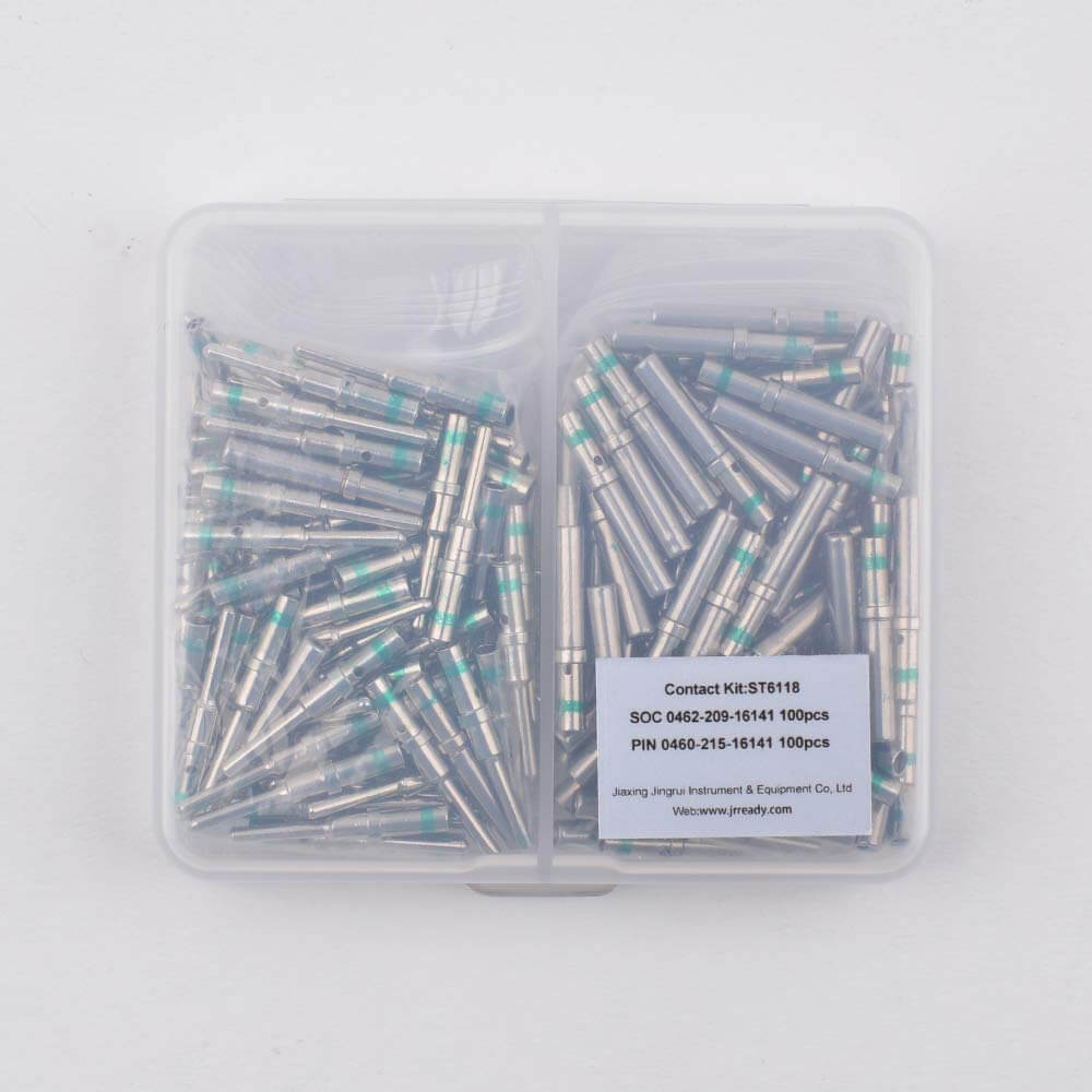 JRready ST6118 Size 16 Contacts Solid Contacts Kit: Male 0460-215-16141 Closed Barrel Pins /Female Sockets 0462-209-16141 Wire 14（100 Pair）