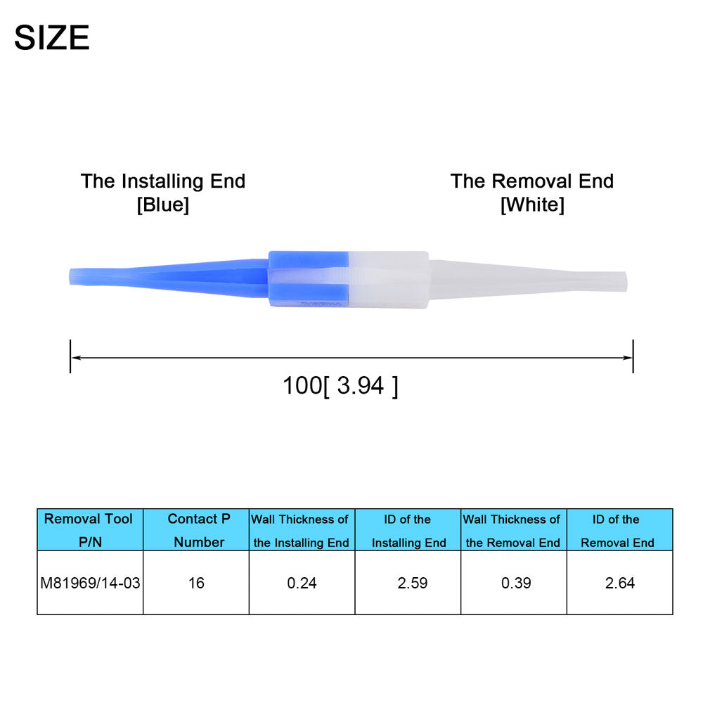 JRready 100 PCS INSERTION & EXTRACTION TOOL KIT: M81969/14-01*25 & M81969/14-03*25 & M81969/14-04*25 & M81969/14-10*25