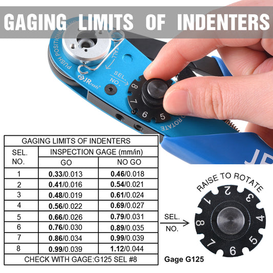JRready Small Size ACT-AS2 (M22520/2-01) Crimper for Miniature Connectors 20-32 AWG