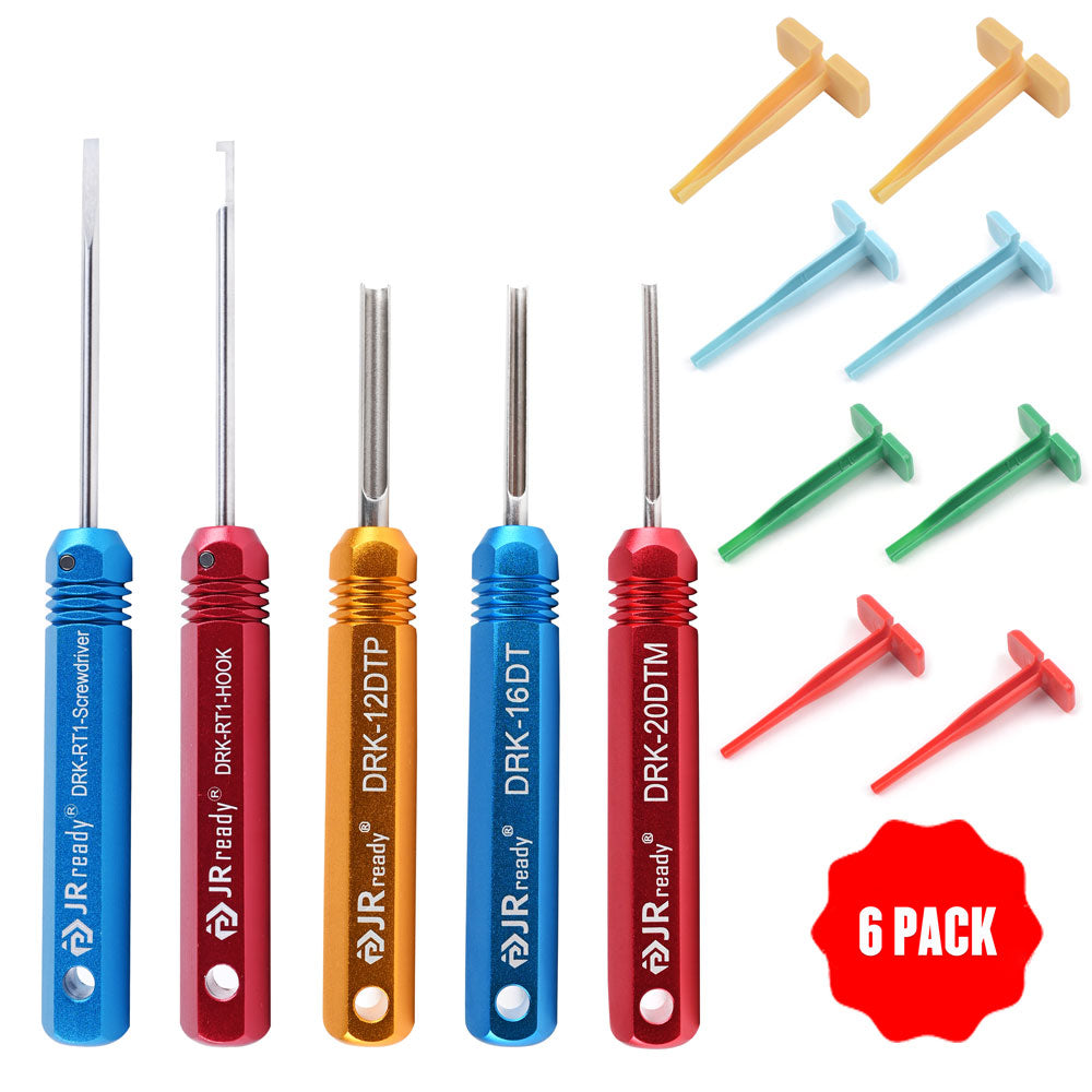 JRready ST5236-DEUTSCH Connector Removal Tool Kit: DRK-12DTP+16DT+20DTM & RT1 Metal Extraction Tools& 8 PCS Plastic Removal Tools