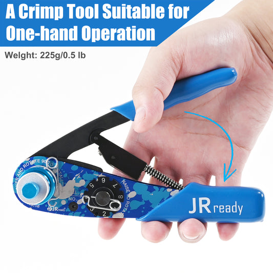 JRready ST2137 TOOL KIT: NEW-AS2 Small Size Wire Crimper (M22520/2-01 Equivalent)20-32 AWG with Universal Positioner