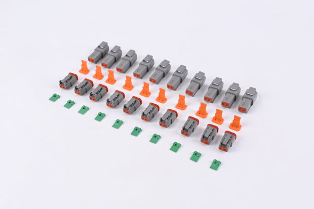 JRready ST6246 DT 2 Pin Connector 10 Sets, Gray Waterproof Electrical Wire Connector with Solid Contacts 14-16AWG