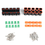 JRready ST6268 10 Sets Black Sealed Enhanced DT 2 Pin Connectors, Waterproof Electrical Wire Connector with Stamped Formed Contacts 14-18 AWG