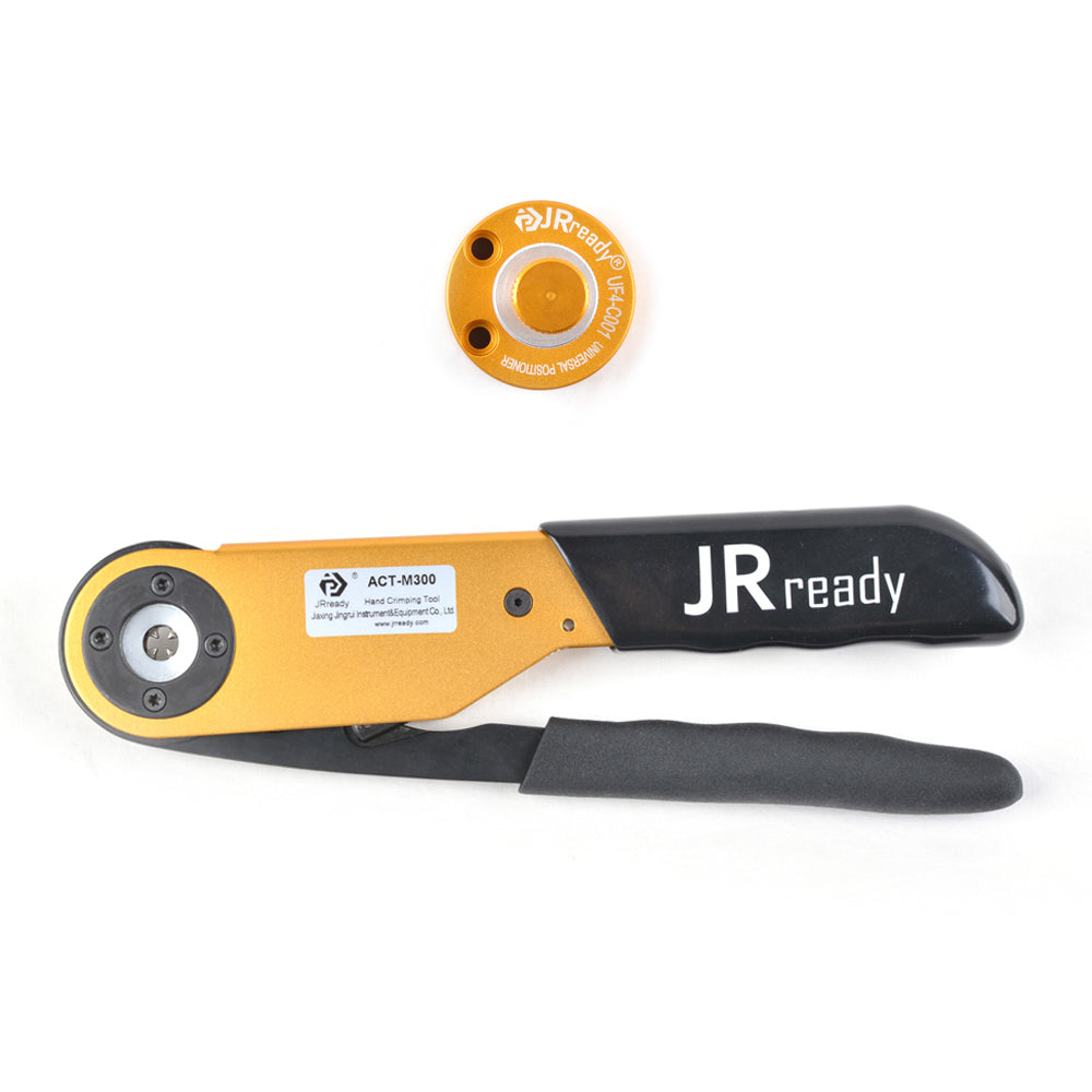 JRready ACT-M300 Crimp Tool 6-14AWG (13.3-2.075mm²) & UF4-C001 Adjustable Positioner (ST2031)