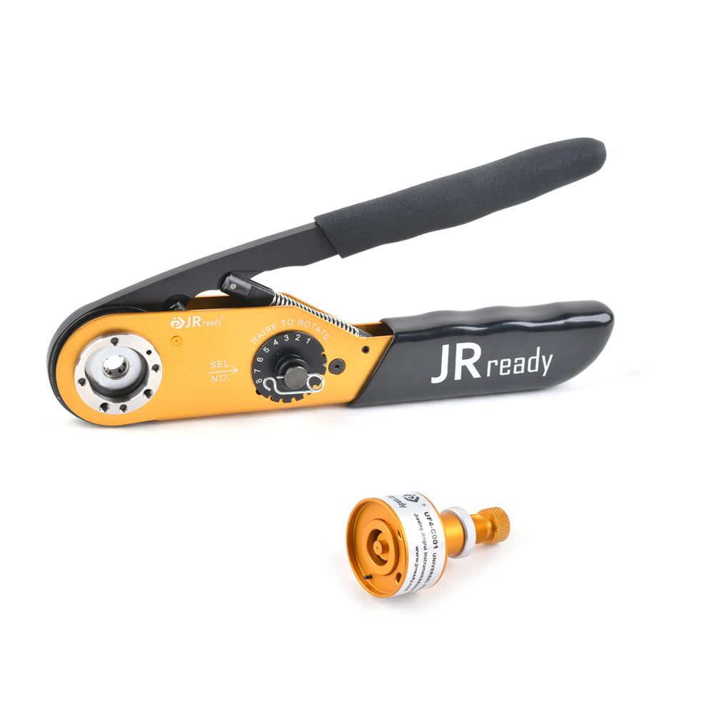 JRready ACT-M300 Crimp Tool 6-14AWG (13.3-2.075mm²) & UF4-C001 Adjustable Positioner (ST2031)