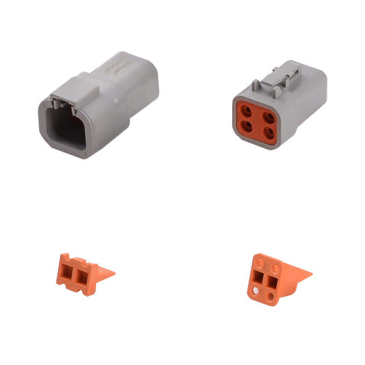 JRready DTP 4 PIN CONNECTORS (DTP04-4P+DTP06-4S+WP-4P+WP-4S) 1 PACK (NOT DEUTSCH CONNECTORS)