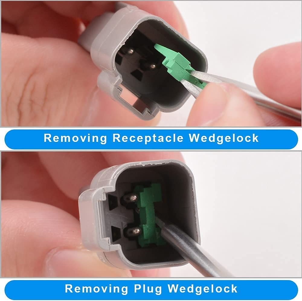 JRready ST5214 Deutsch Terminal Removal Tool Kit Wire Sizes 12 14 16 and 20 Gauge & Steel DRK-RT1 for Deutsch Connector