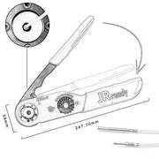 JRready JRD-FT8 Crimp Tool FT8 Enlarged Thru-hole Diameter 6.35mm for Big Size Contacts, 12-26AWG