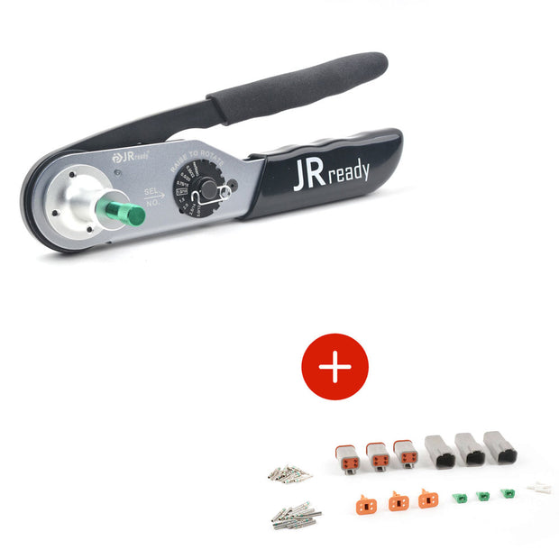 JRready JRD-HDT-48 HDT-48-00 Crimp Tool, Get  DT Connector Kit 2/3/4/6/8/12 Pin for Free (Choose one)