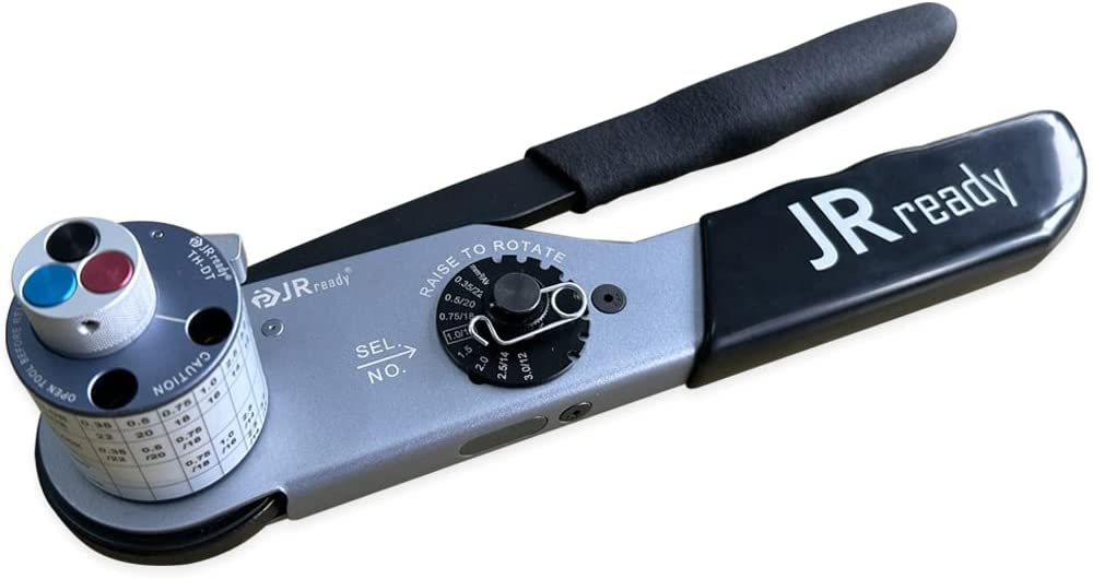 JRready ST2158 KIT: JRD-DT2 Deutsch Crimper with TH-DT Turret Style Positioner for Deutsch Solid Barrel Contact 12 16 20 Deutsch DT, DTM, DTP Connectors, 12-22AWG