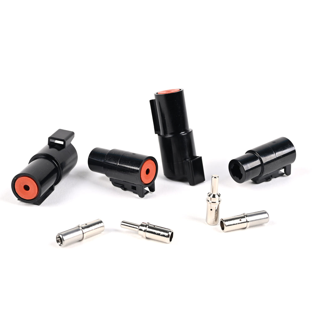 JRready ST6287 Kit: 2 Sets 1 Pin DTHD  IP67 Waterproof Connecotrs for Heavy-Duty Applications with Size 8 Contacts Crimp Wire Gauge 8-10AWG,60A