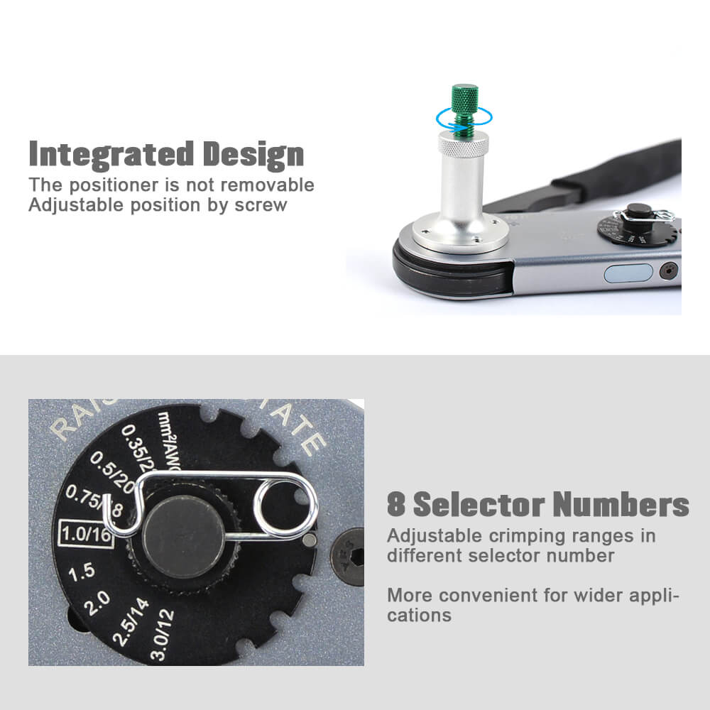 JRready JST2109S JRD-HDT-48 Closed Barrel Crimper Kit with ACT-WS30 Wire Stripper & G454 Gage & DRK-RT1 Removal tool Work with DT,DTM,DTP Connector 12#, 16#, 20# Solid Contacts