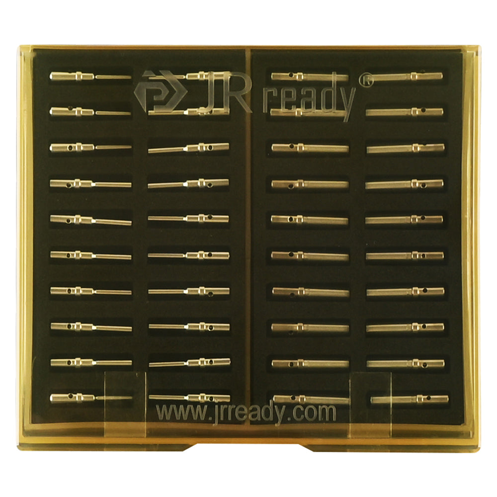 JRready ST6280 Deutsch DTP Connector Solid Pins Kit, Solid Contact Pins Size 12, Male Deutsch DTP Pins 0460-204-12141 12 Gauge Deutsch Pins/Female Sockets Deutsch 0462-203-12141,Wire Gauge 12-16 AWG,  40 Pairs