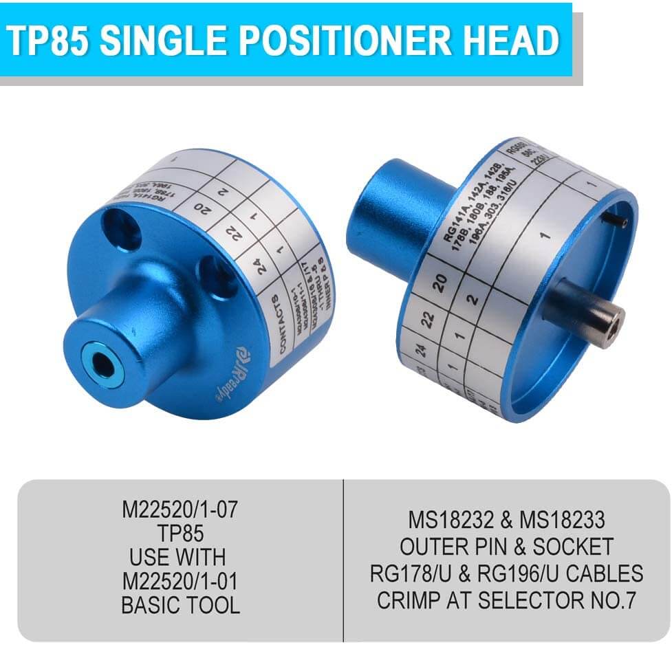 TP85 (M22520 / 1-07) Single Position Head Match JRD-FT8 Hand Tools Wire Cable Crimping Tool